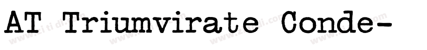 AT Triumvirate Conde字体转换